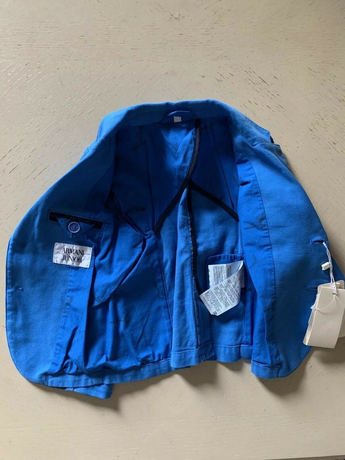 New $360 Armani Junior Boys Jacket Blazer Blue 2Y