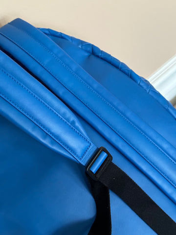 NWT $3200 Синий кожаный рюкзак Intrecciato Bottega Veneta, сделано в Италии 599634 