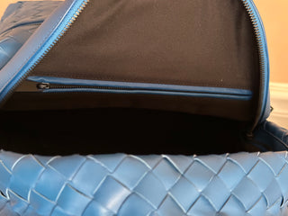NWT 3200 $ Bottega Veneta Leder Intrecciato Rucksack Blau Hergestellt in Italien 599634 