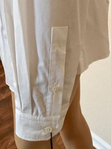 NWT $598 Gucci Women's Optical White Dress Shirt 44 Made in Italy - BAYSUPERSTORE